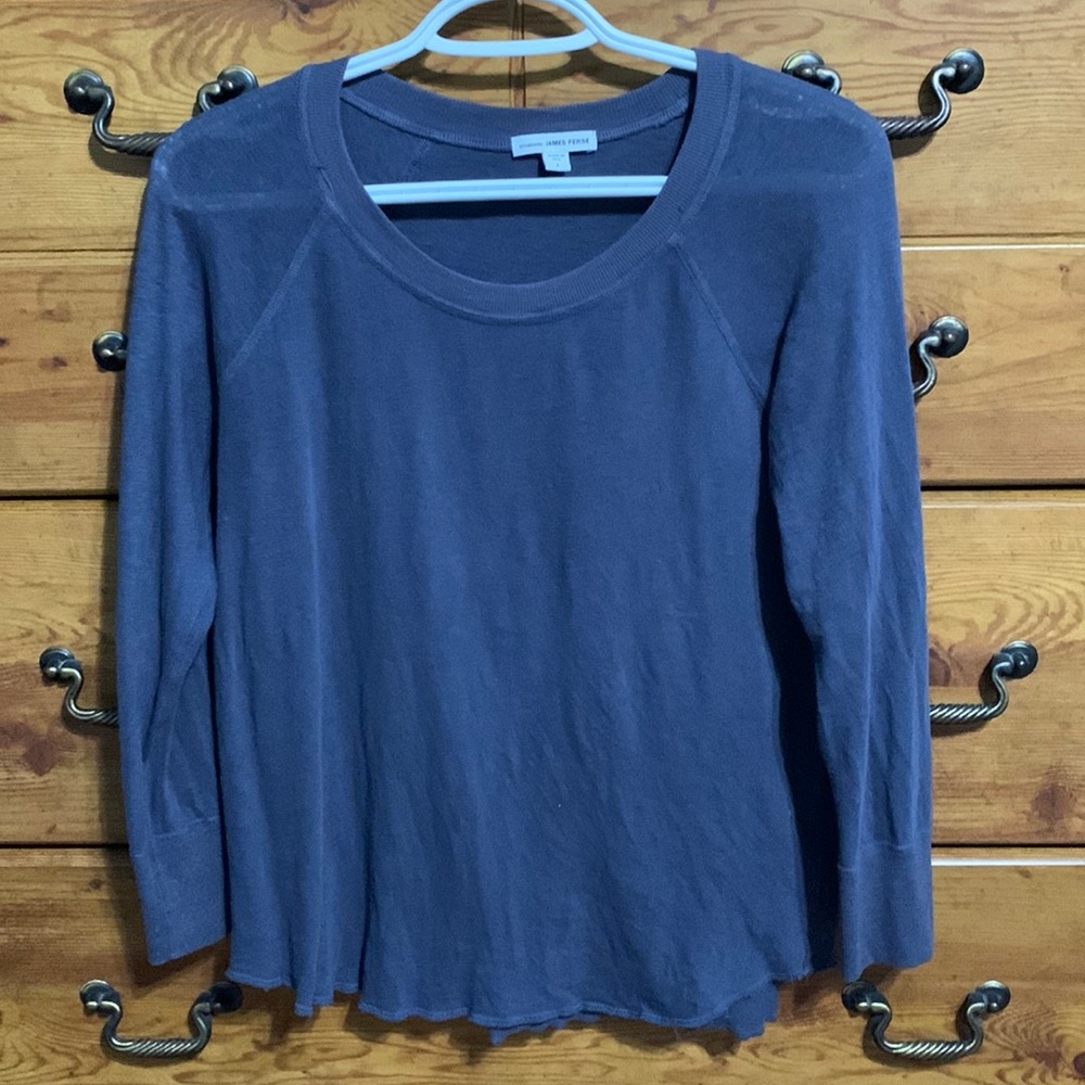 James Peres, blue, size 1 sweatshirt.